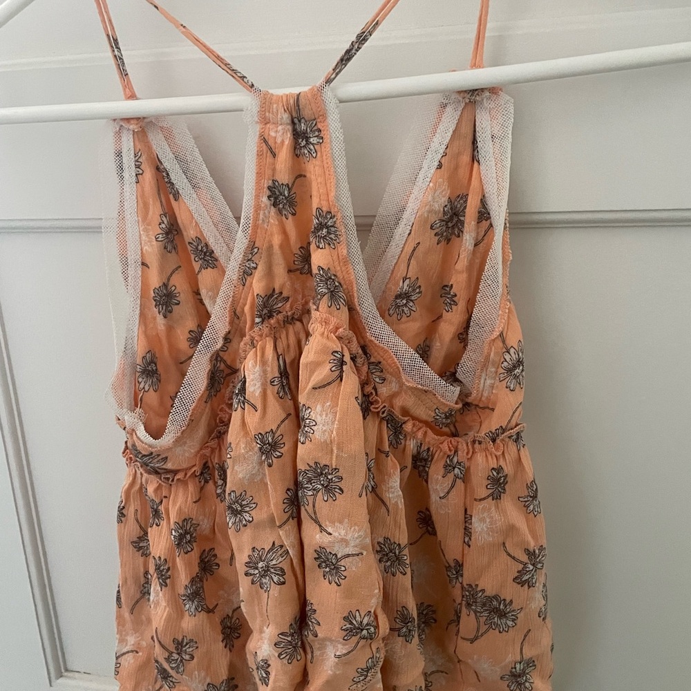 Flower spaghetti strap top